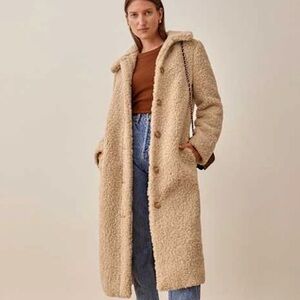 Reformation Faux Fur Coat XS